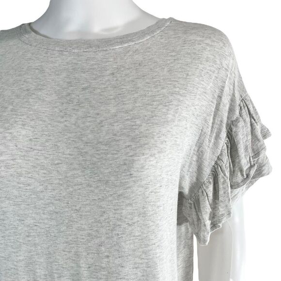 Aerie Short Sleeve Shirt Soft Gray Womens Small - Picture 3 of 8
